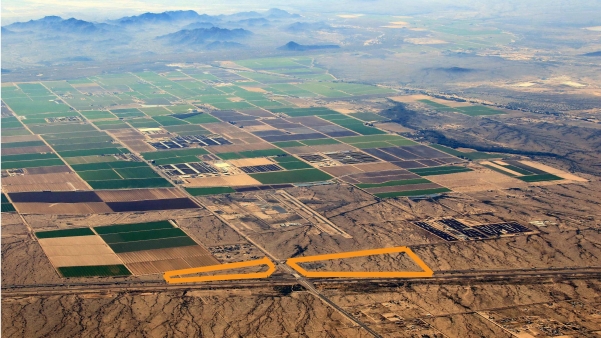 Aerial view of Palo Verde and I-10 lot